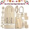 Dia De Los Muertos Altar with Altar Supplies 25pcs Coloured Wood(Woody)4.3"D x 7"W x 11.8"H